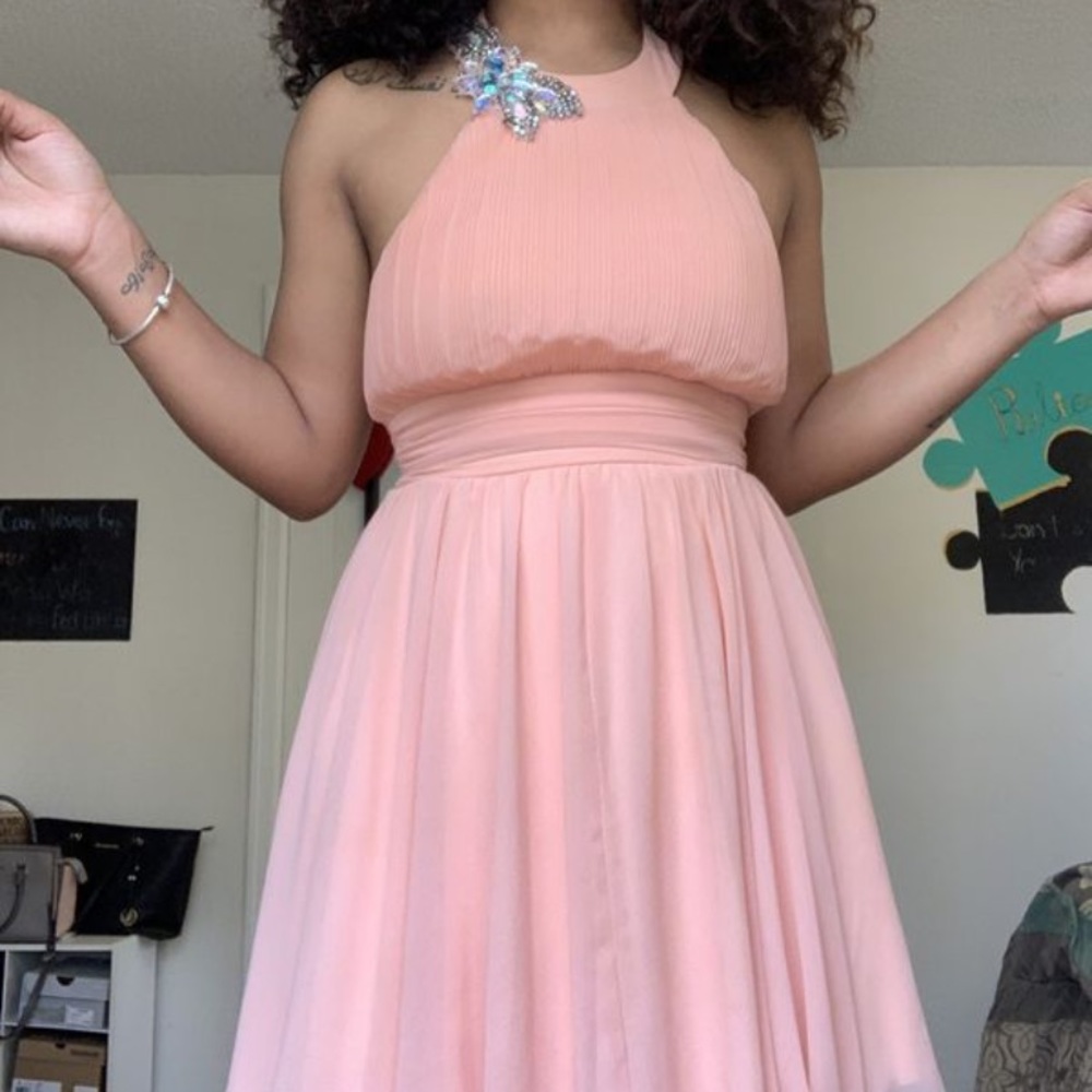 Coral homecoming dress